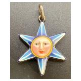Sergio Bustamante Sterling Silver Sun Pendant