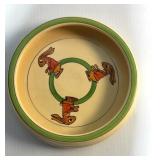 Vintage Hand-Painted 8x8 Pottery Rabbit Bowl