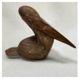 Copper Pelican Figurine