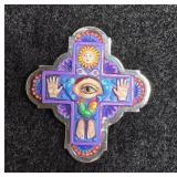 Sergio Bustamante Cross Form Brooch