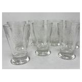 Vintage Fleur-de-Lis Embossed Drinking Glass Set