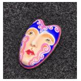 Sergio Bustamante Mask Face Brooch