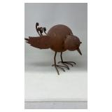 Rustic Metal Bird Garden Sculpture
