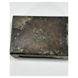 Vintage Metal Match Safe Vesta Case