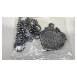 Claddagh Style Heart Pendant Necklace  NIP