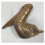 Copper Pelican Figurine
