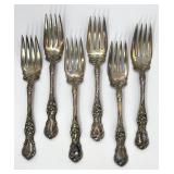Silverplate R. Wallace Art Nouveau Pattern Forks