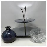 Kromex Two-Tier Serving Stand & Dï¿½cor Lot