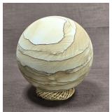 Polished Stone Sphere On Stand