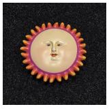 Sergio Bustamante Sun Face Brooch