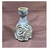 Carved Studio Candle Pottery Vase