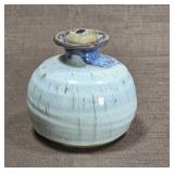 Studio Pottery Oil Lamp With Wick
