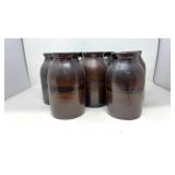 Vintage Brown Glazed 8ï¿½ Stoneware Crock Collection