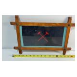 Vintage Framed Crossed Hammers Folk Art Wall