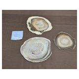 Petrified Palm Wood Slice Lot of Three