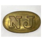 Civil War Era New Jersey Cartridge Box Plate