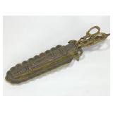Ornate Brass Letter Opener 13in. Scissor Set