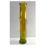 Vintage Yellowish-Green Bamboo 22ï¿½ Glass Vase