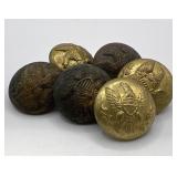 Antique Hortsmann Waterbury Brass Eagle Buttons