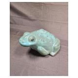 Copper with Patina Frog Statue