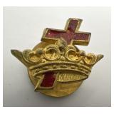 Vintage Knights Templar Crown & Cross Lapel Pin