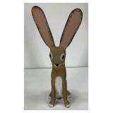 David Alvarez Hand Carved Wood Rabbit Sculpture