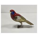 Glass and Metal Pheasant Figurine