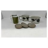 Stoneware Soup Mugs & Saucer Collection 3-5ï¿½