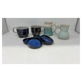 Studio Pottery Mugs & Blue Dishes 3-5ï¿½