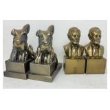 Vintage Cast Metal Bookend Collection 7ï¿½ tall