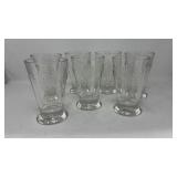 Vintage Fleur-de-Lis Embossed Drinking Glass Set