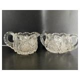 American Brilliant Cut Crystal Sugar & Creamer