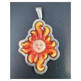 Sterling Silver & Ceramic Los Soles Pendant