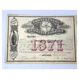 1871 Continental Insurance Certificate of Profits
