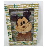 Vintage Hawaiian Mickey Mouse Wood Wall Art