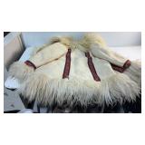 Vintage Sheepskin & Fur Trim Coat