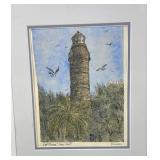 Key West Lighthouse Signed Artwork 7x10