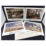 Remington Wildlife Art Prints Set 1987