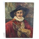 Cavalier Portrait Oil On Canvas Painting