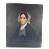 Early American Oil On Canvas Portrait 1800