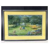Winnie the Pooh Garden Print by Peter Ellenshaw