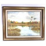 BA Crawford Duck Hunting Oil On Canvas