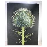 Globe Thistle Large Contemporary Oil On Canvas