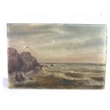 Rocky Seascape Coastal Oil Painting