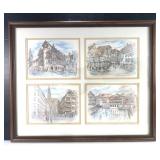 Bernadette Voz French 4-Panel Watercolor Print