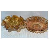 Marigold Carnival Glass Bowls