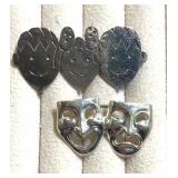 Sterling,  925 silver pins. 12.6g