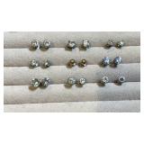 Collection of stud earrings