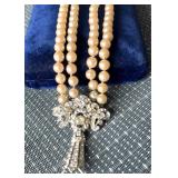 Vintage Double Strand Faux Pearl Choker