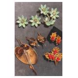 Brooch & clip on earring collection